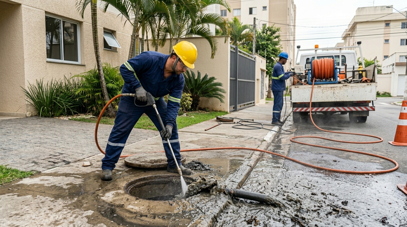 Hidrojateamento com jato de alta pressão em Belém-PA
